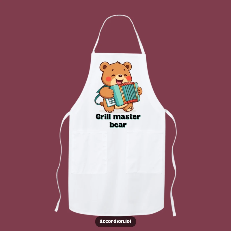 Funny Bear Accordion Apron: Cook Up a Storm with Musical Fun