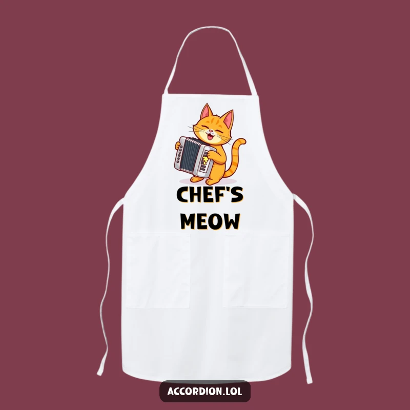 Funny Cat Accordion Apron: Cook Up Fun with a Mischievous Orange Cat