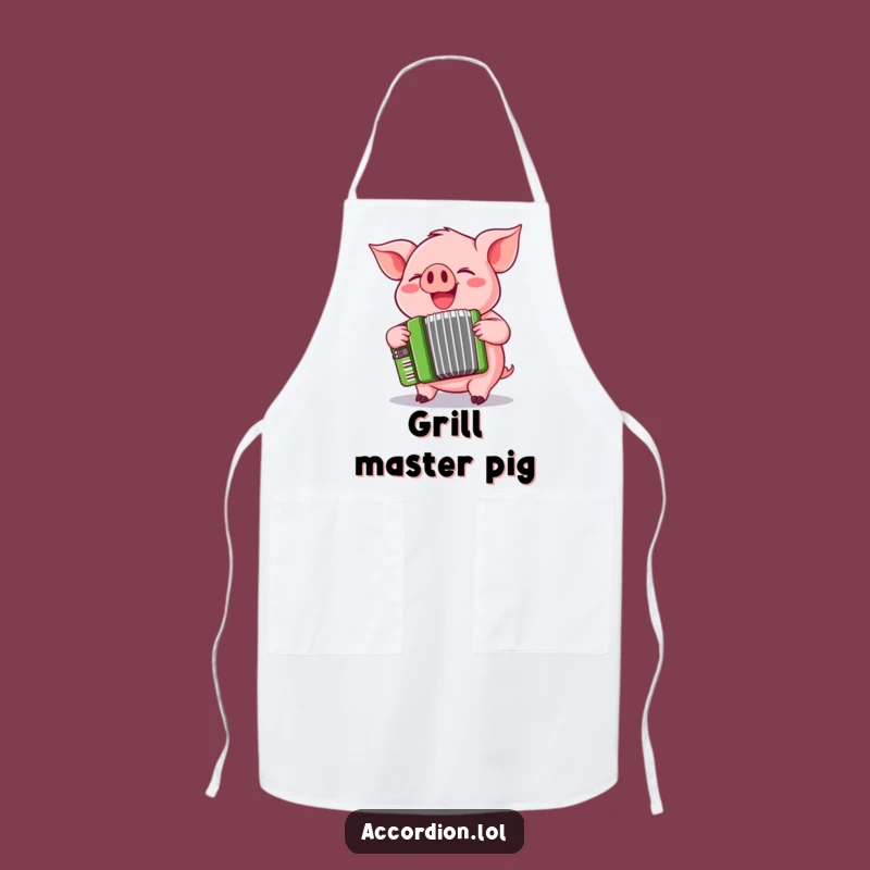 Funny Pig Accordion Apron: Cook Up Fun with a Playful Pink Pig