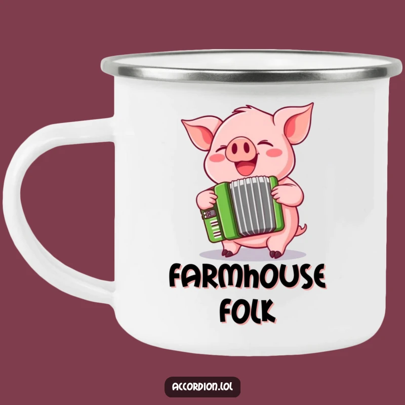 Funny Pig Accordion Camping Mug: Your Cheerful Companion for Outdoor Adventures