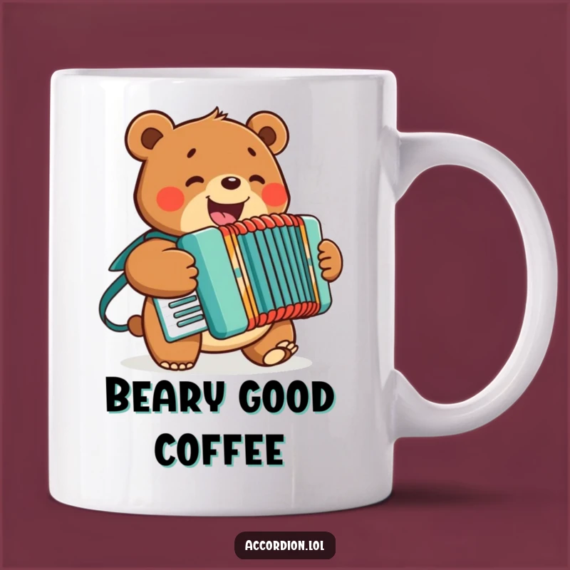 Funny Bear Accordion Mug: Gift a Smile with Musical Joy