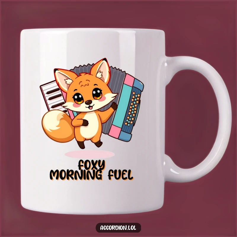 Funny Fox Accordion Mug: Dance to the Music with This Whimsical Gift