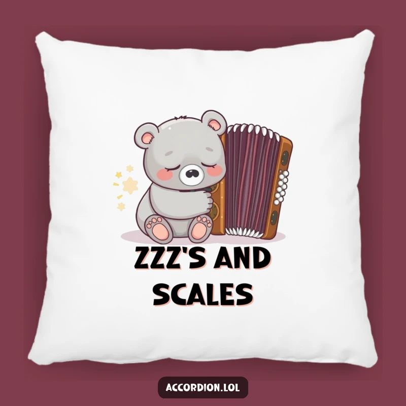 Funny Bear Accordion Pillow: Cozy Up with a Sleepy Grey Bear