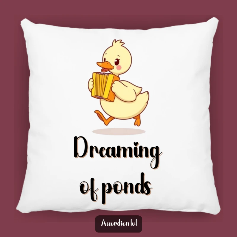 Funny Duck Accordion Pillow: Cozy Waddling Comfort, Plush Humorous Decor