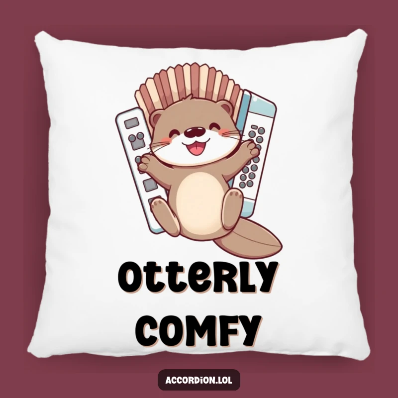 Funny Otter Accordion Pillow: Cuddle Up with Aquatic Merriment