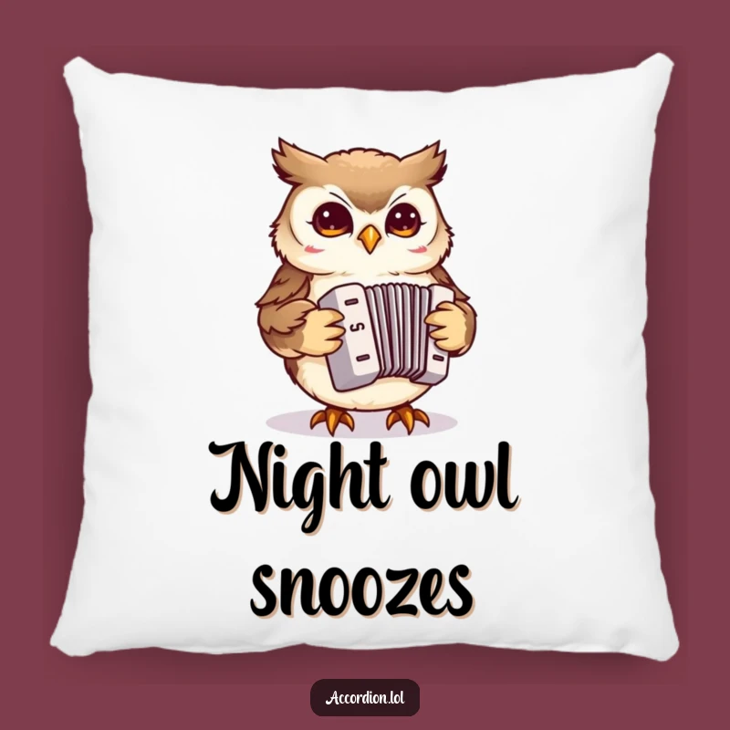 Funny Owl Accordion Pillow: Cozy Comfort with a Musical Hoot
