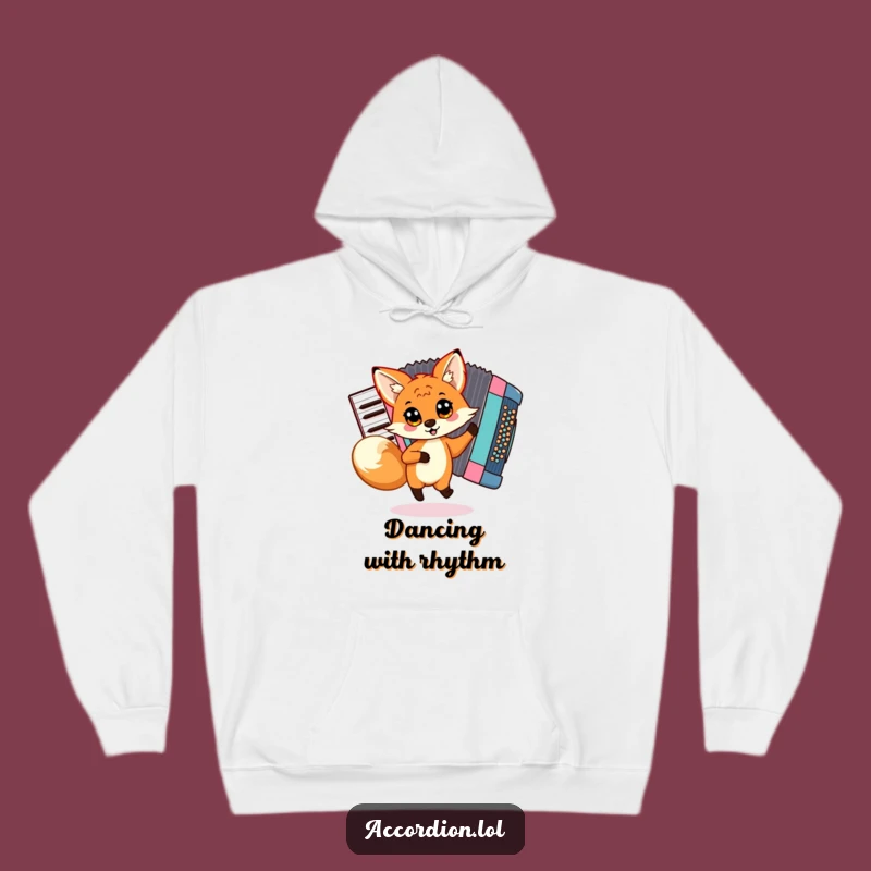Cozy Funny Fox Accordion Hoodie: Warmth with a Playful Beat