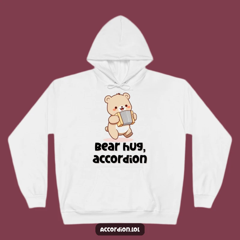 Funny Bear Accordion Hoodie: Cozy Bouncing Bear Sweatshirt, Warm Humorous Gift