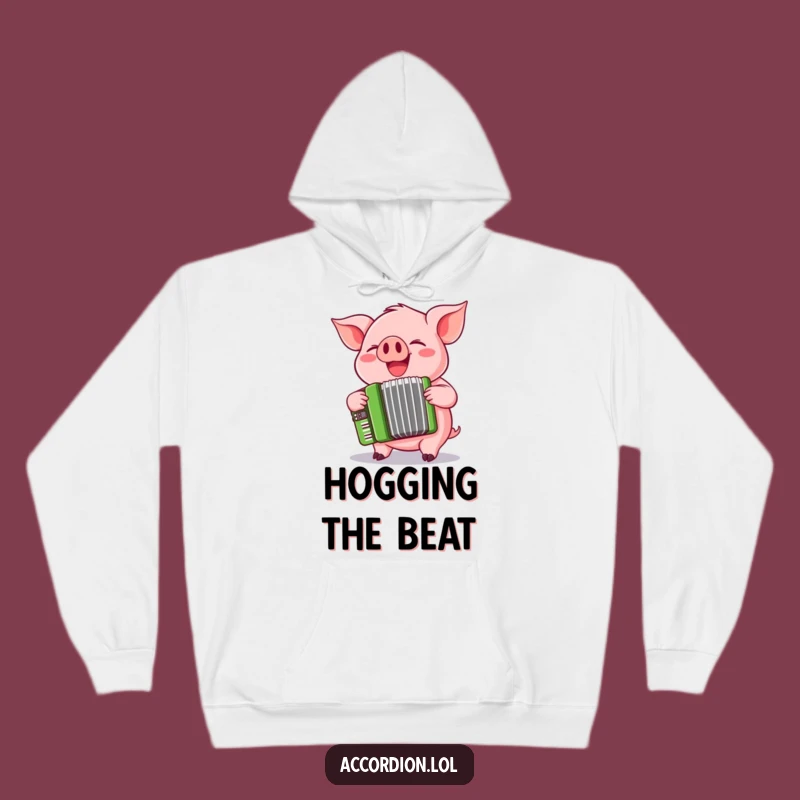 Funny Pig Accordion Hoodie: Cozy Up with a Playful Pink Pig