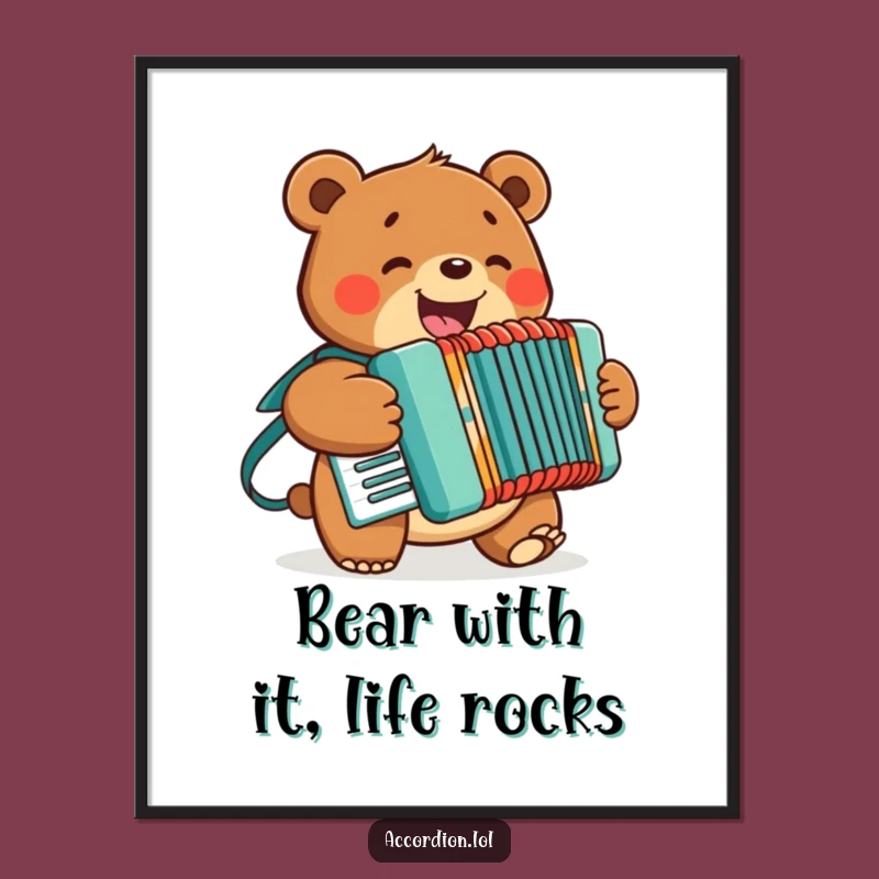 Free Printable Bear Accordion Wall Art - Joyful Music Downloadable Decor!