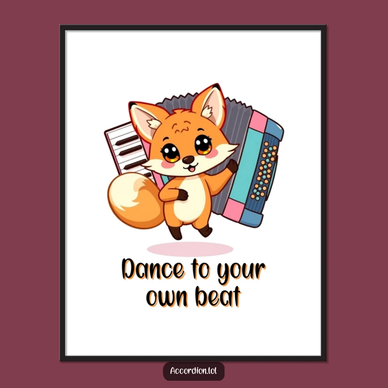 Free Printable Fox Accordion Wall Art - Whimsical Dance Downloadable Decor!