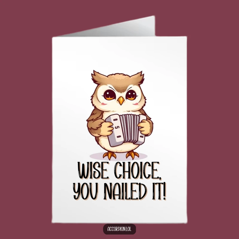 Free Printable Owl Congrats Card - Wise Wishes Downloadable Greeting!