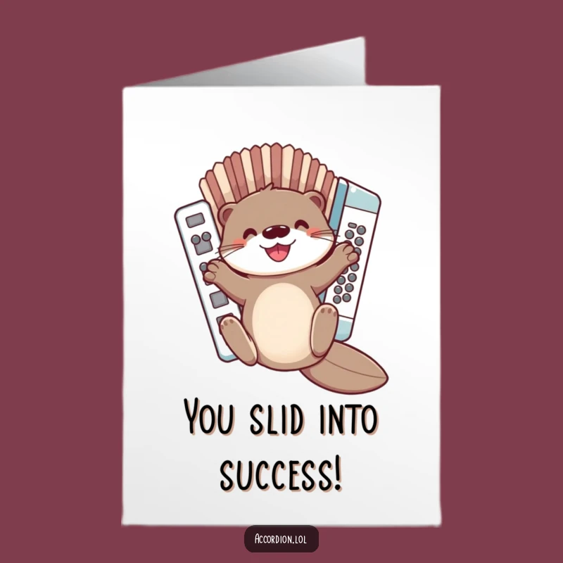 Free Printable Otter Congrats Card - Smooth Moves Downloadable Greeting!