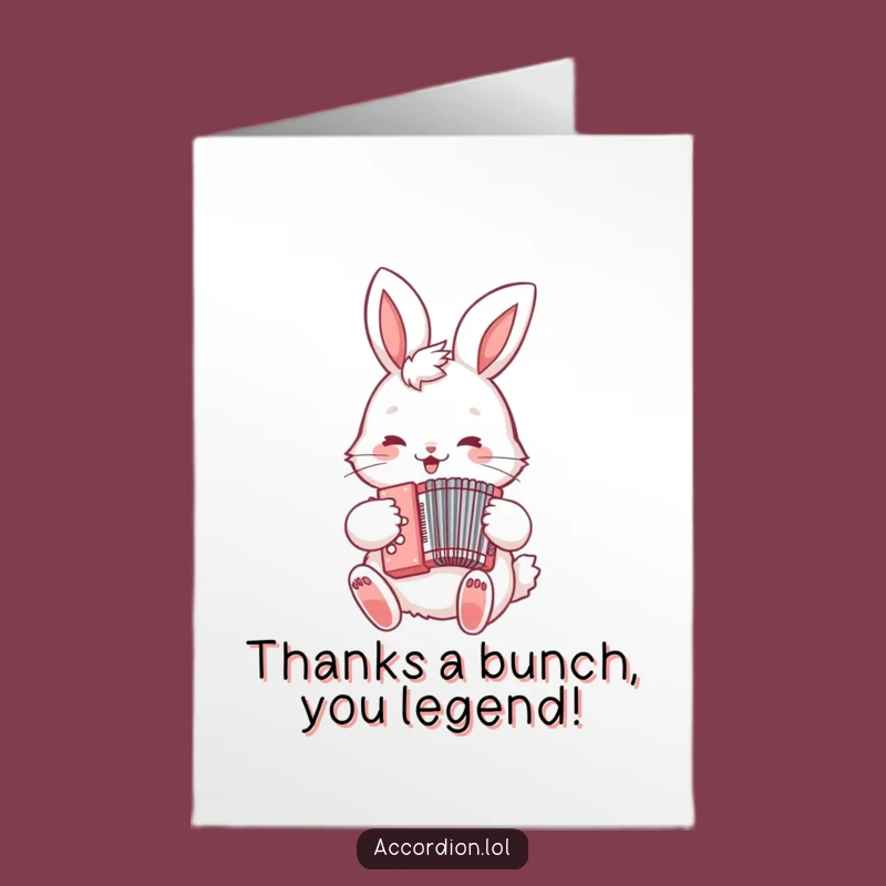 Free Printable Bunny Accordion Thank You Card - Whimsical Music Notes Gift!
