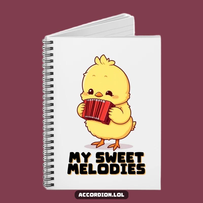 Funny Chick Accordion Notebook: Jot Down Ideas with a Happy Musician Chick