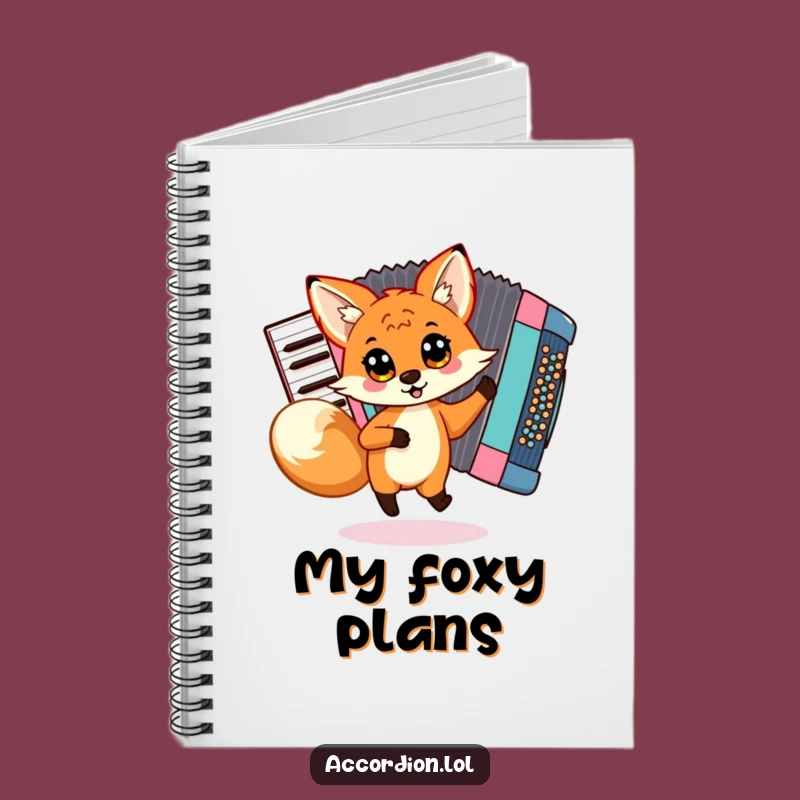 Funny Fox Accordion Notebook: Jot Down Your Dancing Thoughts
