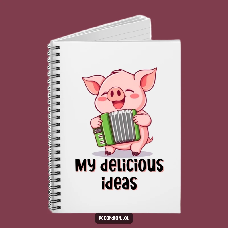 Funny Pig Accordion Notebook: Jot Down Ideas with a Playful Pink Pig