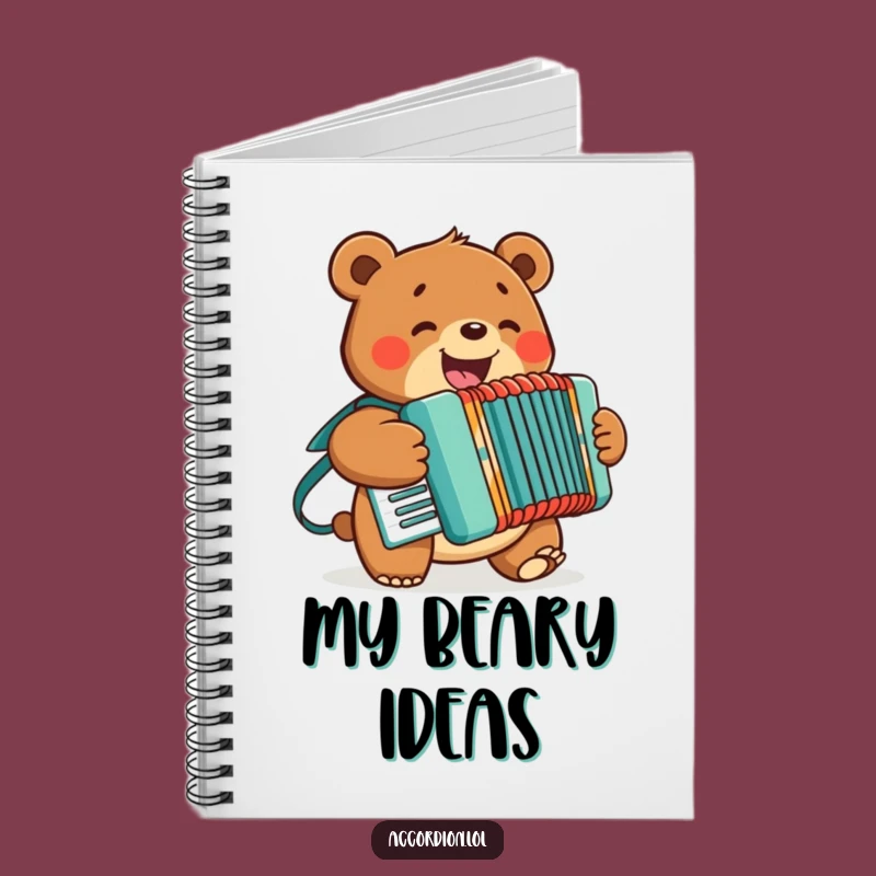 Funny Bear Accordion Notebook: Capture Your Musical Thoughts
