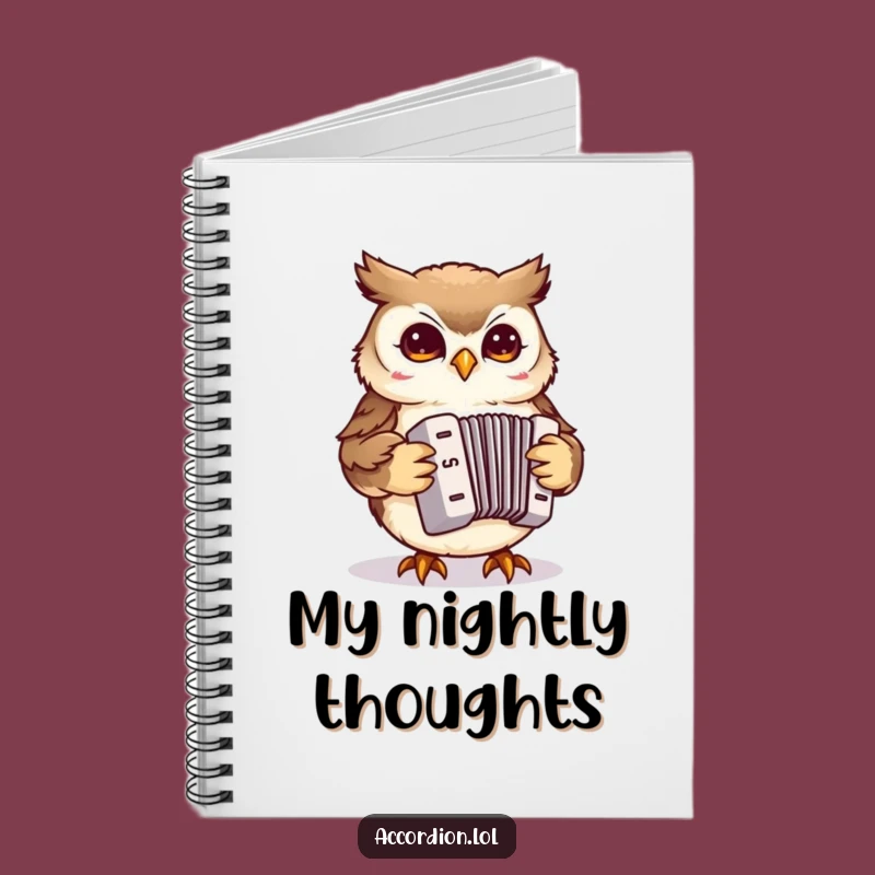 Funny Owl Accordion Notebook: Jot Down Wise Notes and Tunes