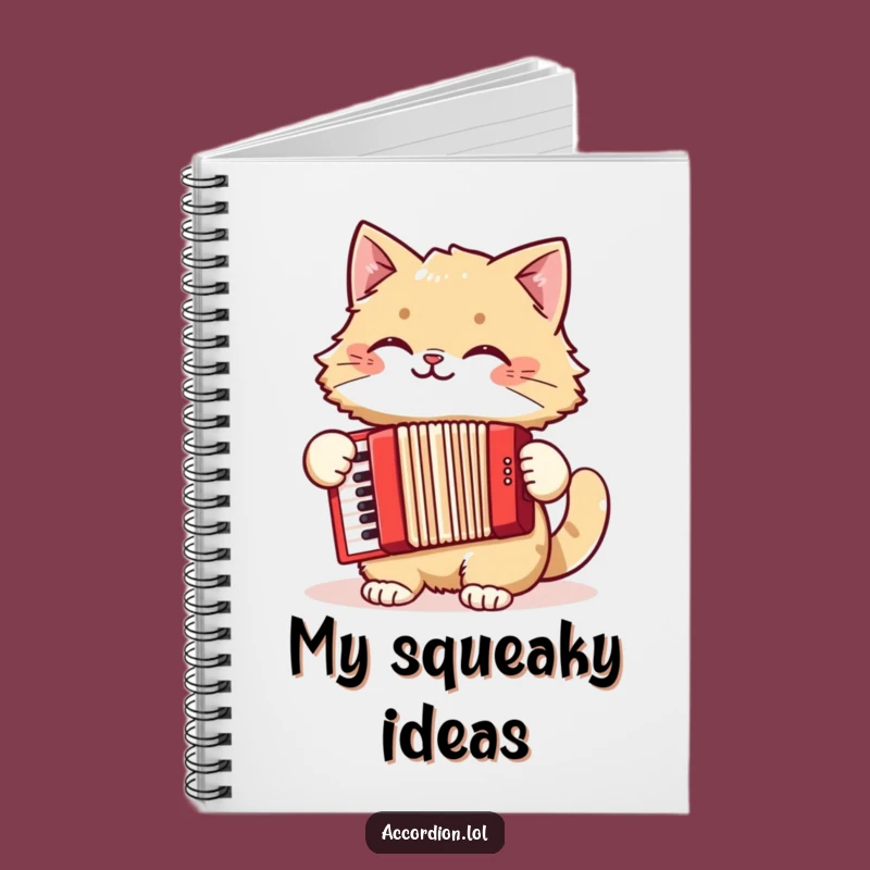 Funny Cat Accordion Notebook: Feline Music Journal, Blank Pages for Humorous Notes