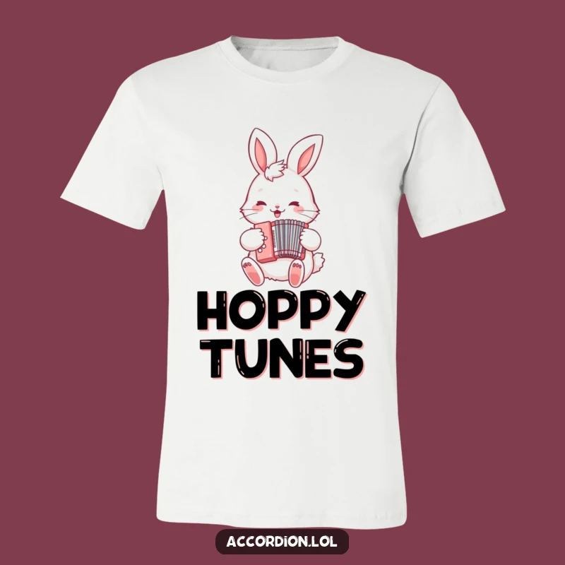 Funny Bunny Accordion T-Shirt: Wearable Whimsy for Music Lovers