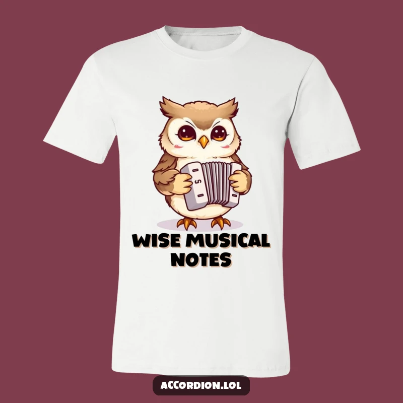 Funny Owl Accordion T-Shirt: Wear Your Musical Wisdom