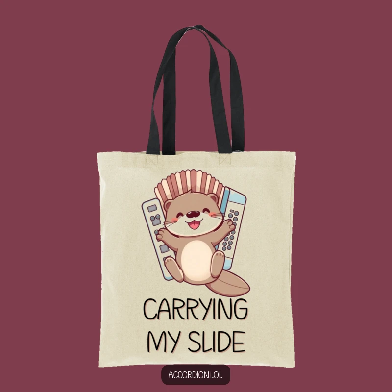 Funny Otter Accordion Tote Bag: Carry Your Joyful Tunes